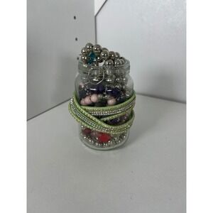 Assorted Kids Bracelet Costume Jewelry Jar Beaded Bracelets Rhinestone Wrap